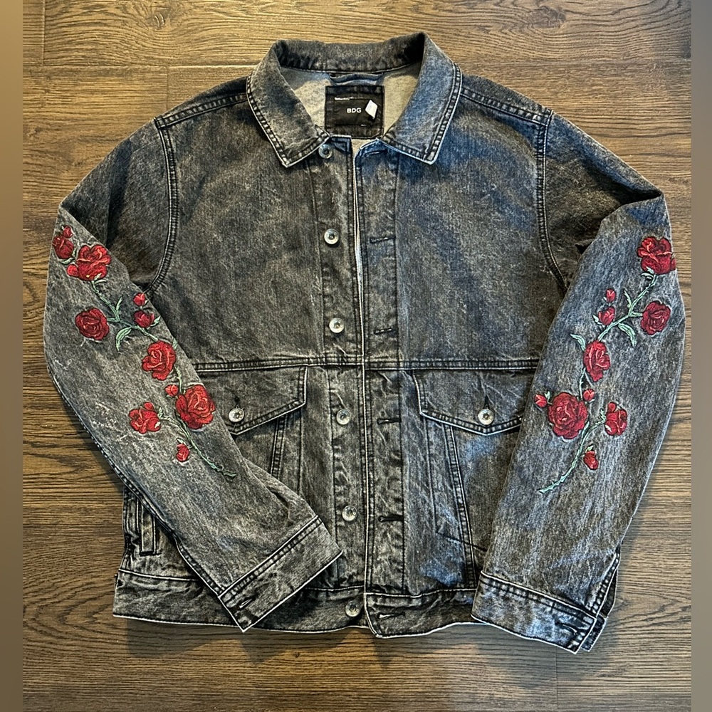BDG Embroidered Denim Jacket from Urban Outfitters Women’s Medium